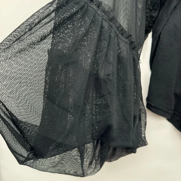 Free People Still Got It Top Small Mesh Bell Sleeves Witchy Whimsigoth Fairycore - Picture 6 of 10